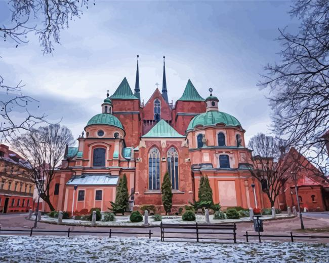 Wroclaw Cathedral Of St John The Baptist Painting By Numberss.png