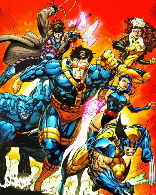 X Men Heroes Paint By Numbers