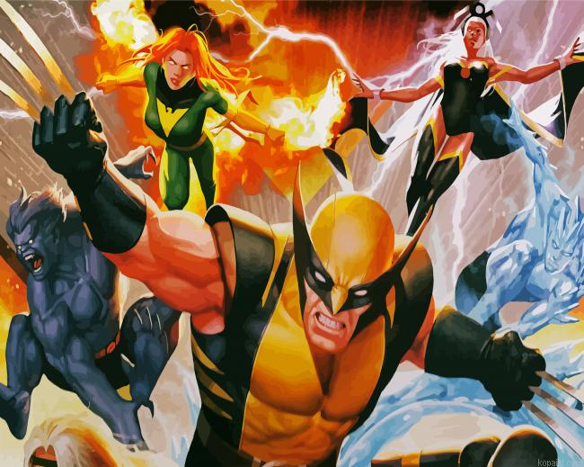 X Men Illustration Paint By Numbers.png