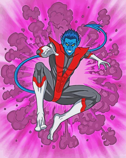 X Men Nightcrawler Hero Painting By Numberss.png