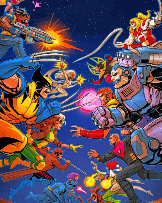 X Men Superheroes Painting By Numberss.png