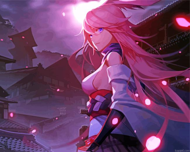 Yae Miko Anime Painting By Numberss.png