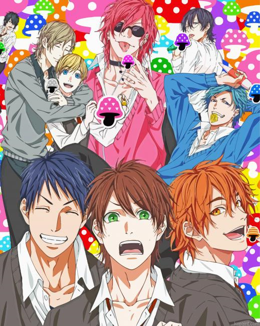 Yarichin Bitch Club Characters Painting By Numberss.png