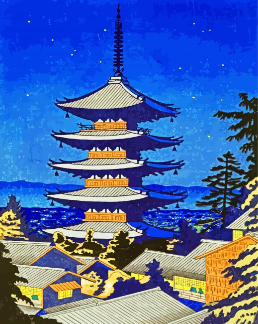 Yasaka Shrine Japane Painting By Numberss.png