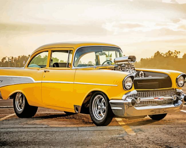 Yellow 57 Chevy Painting By Numberss.png