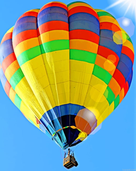 Yellow Blue Hot Air Balloon Colorful Painting By Numberss.png