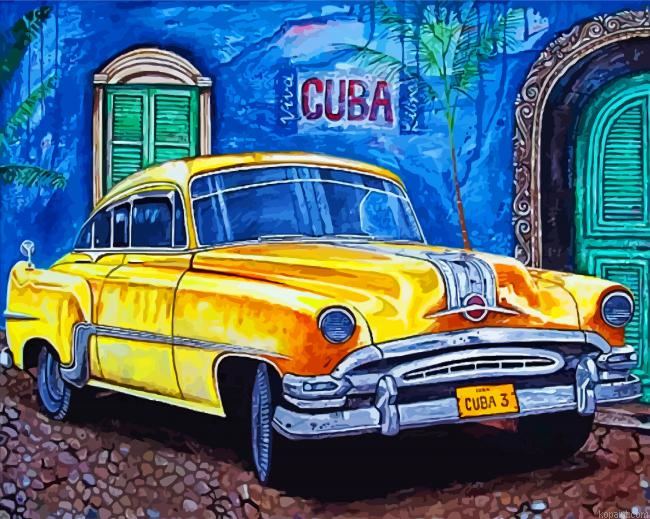 Yellow Car Painting By Numberss.png
