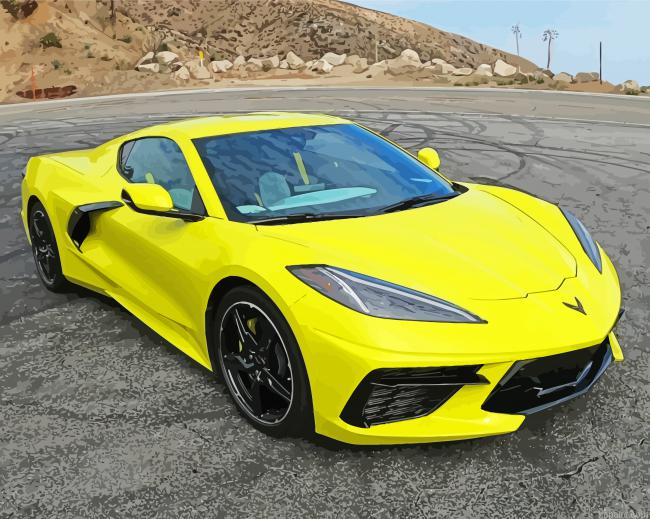 Yellow Chevy Corvette Stingray Painting By Numberss.png