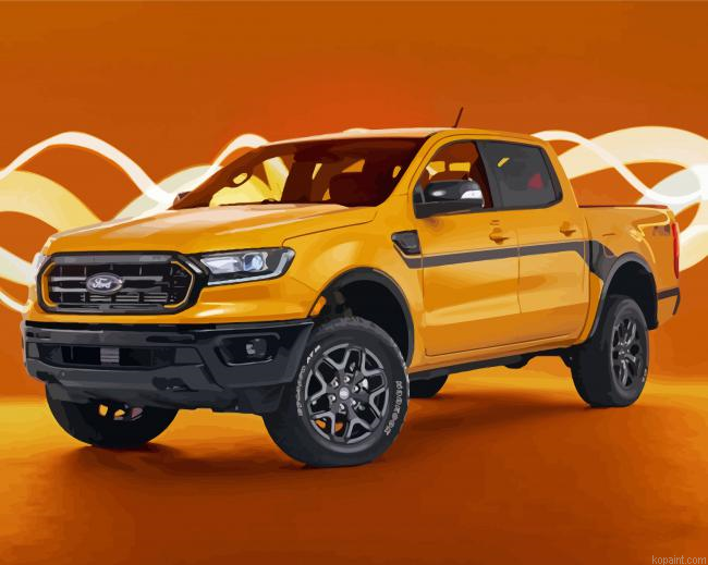 Yellow Ford Ranchero Car Painting By Numberss.png