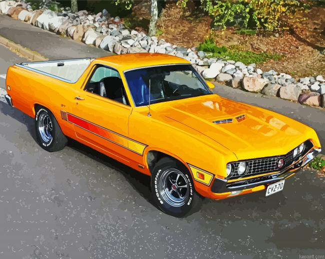 Yellow Ford Ranchero Painting By Numberss.png