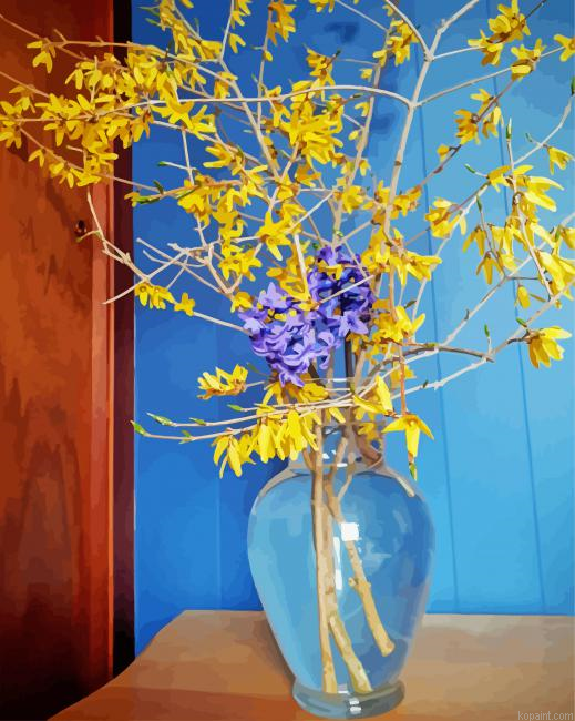 Yellow Forsythia Vase Painting By Numberss.png