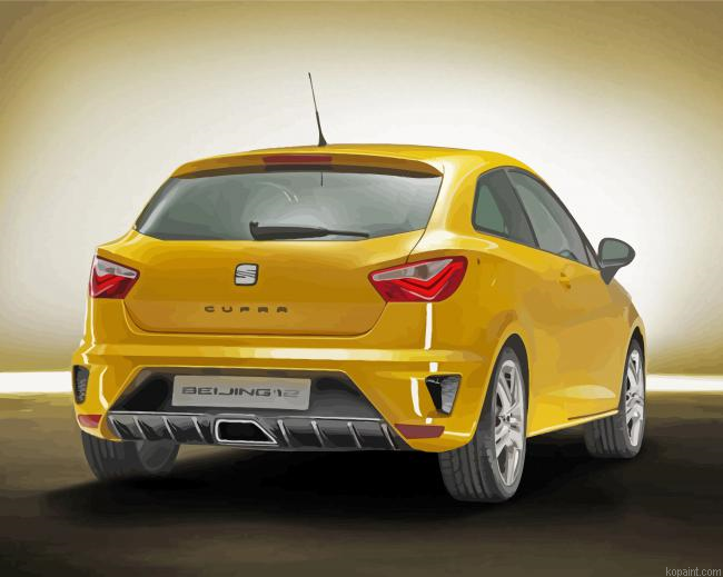 Yellow Ibiza Cupra Painting By Numberss.png