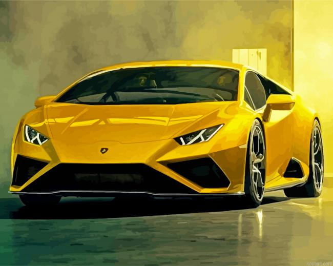 Yellow Lamborghini Huracan Painting By Numberss.png