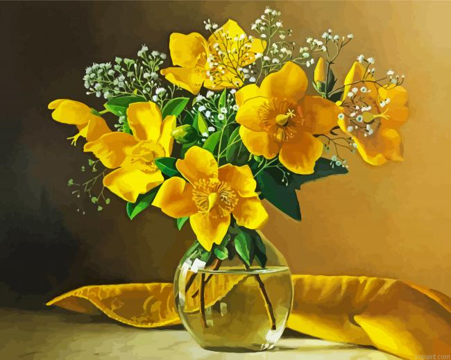 Yellow Magnolia Vase Painting By Numberss.png