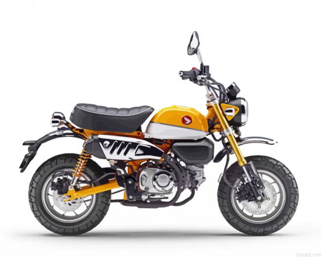 Yellow Monkey Bike Painting By Numberss.png