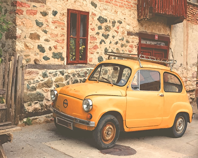 Yellow Nissan Classic New Painting By Numberss.png