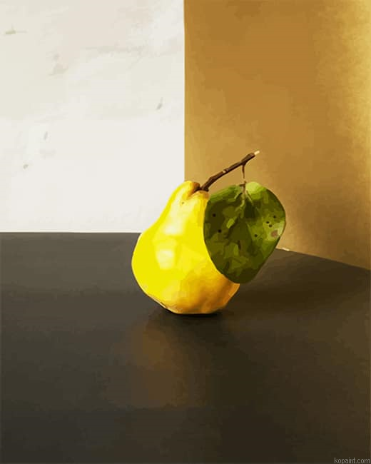 Yellow Pear Fruit New Painting By Numberss.png
