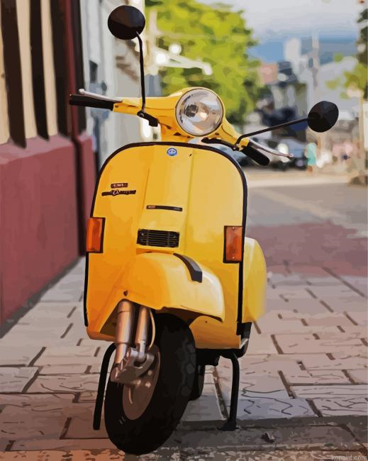 Yellow Scooter Painting By Numberss.png