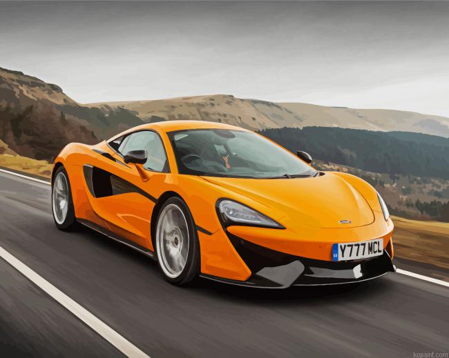 Yellow Sport Car Painting By Numberss.png