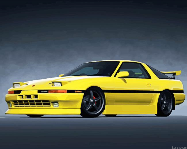 Yellow Supra Mk3 Painting By Numberss.png