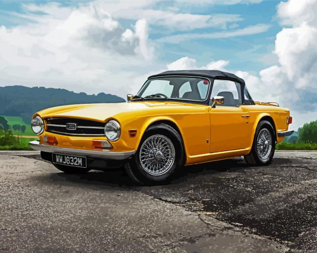 Yellow Triumph Tr6 Painting By Numberss.png