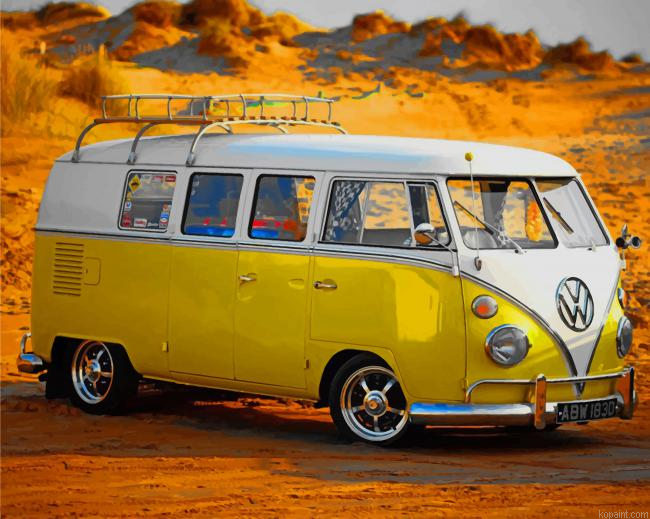 Yellow Vw Bus New Painting By Numberss.png