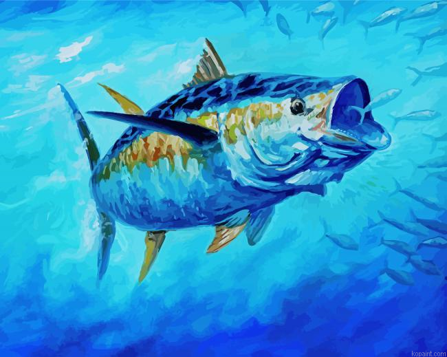 Yellowfin Tuna Fish Painting By Numberss.png