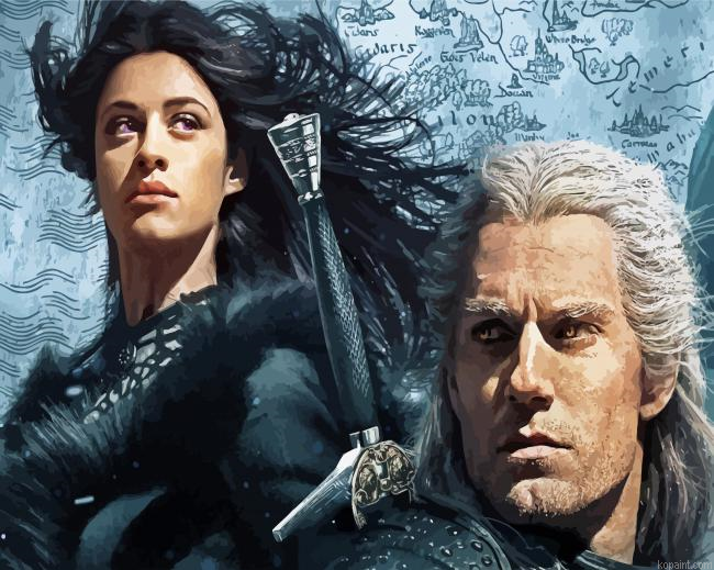 Yennefer And Geralt Of Rivia Painting By Numberss.png