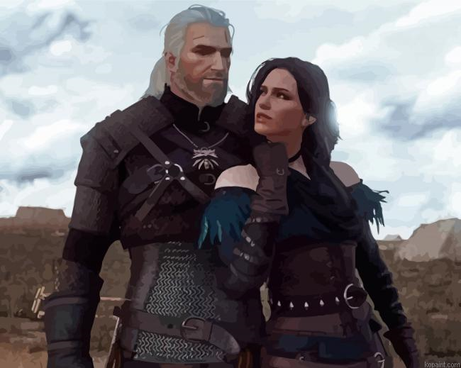 Yennefer And Geralt Painting By Numberss.png