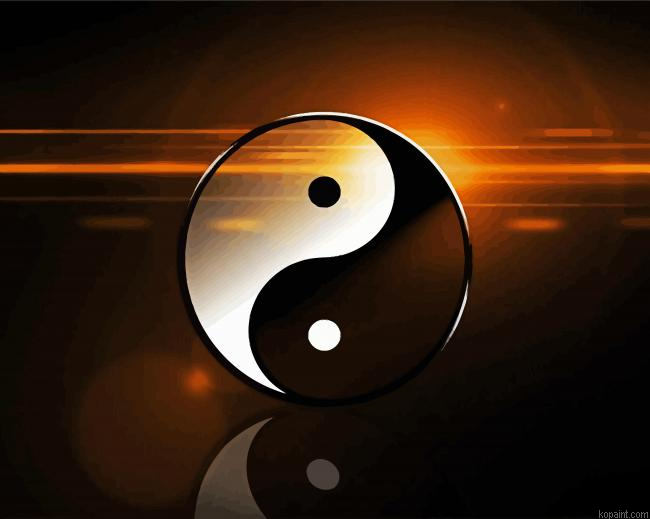 Yin And Yang Illustration Paint By Numbers