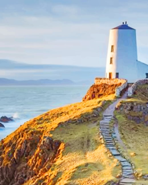 Ynys Llanddwyn Lighthouse Paint By Numbers