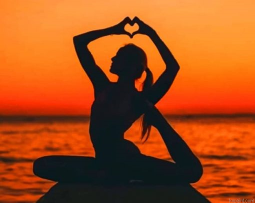 Yoga Girl Silhouette Painting By Numberss.png