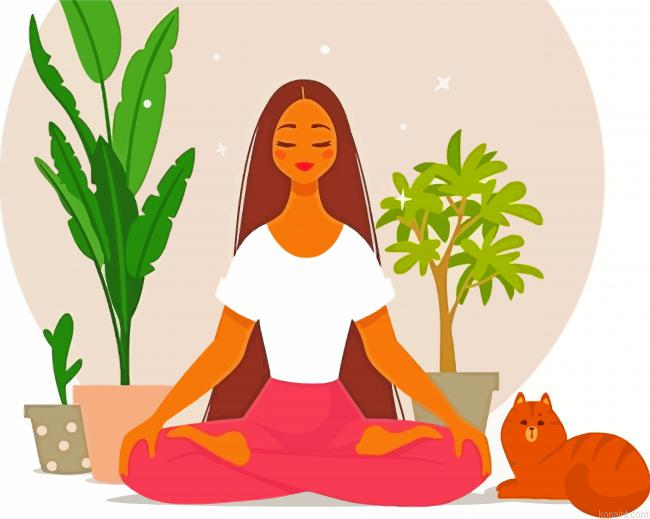 Yoga Meditation Girl Painting By Numberss.png