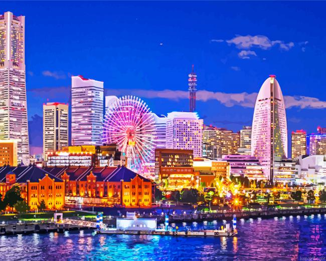 Yokohama Kanagawa Japane Painting By Numberss.png