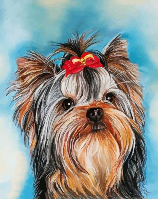 Yorkie Puppy Art Painting By Numberss.png