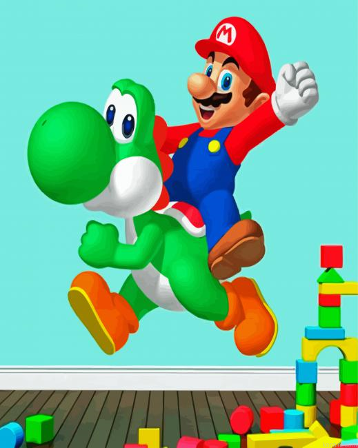 Yoshi And Mario Paint By Numbers.png