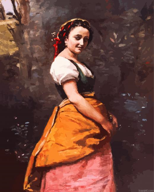 Young Woman Painting By Numberss.png