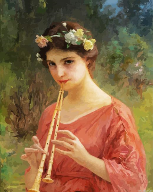 Young Woman Playing Flute Painting By Numberss.png