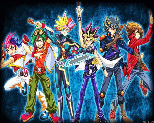 Yugi And Yu Gi Oh Characters Painting By Numberss.png