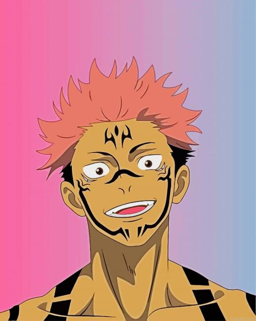 Yuji Itadori Anime Painting By Numberss.png