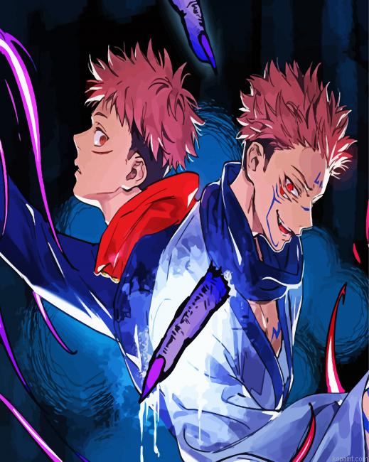Yuji Itadori Jujutsu Kaisen Paint By Numbers