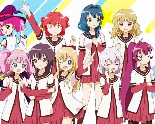 Yuru Yuri Anime Characters Painting By Numberss.png