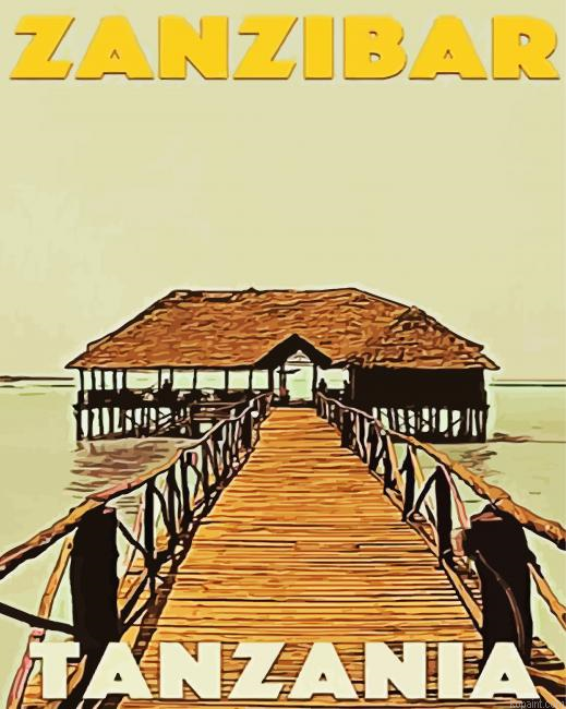 Zanzibar Tanzania Poster Paint By Numbers
