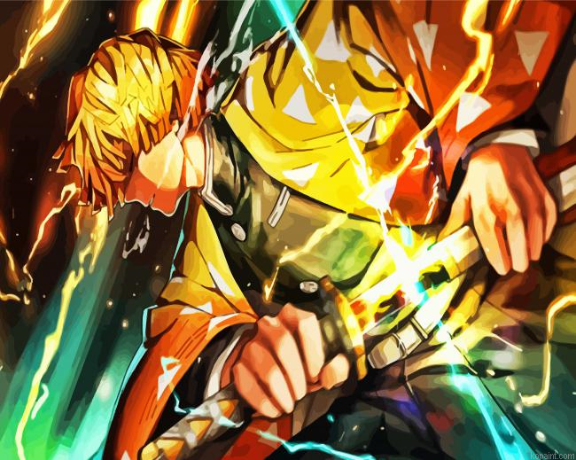 Zenitsu Agatsuma Anime Paint By Numbers
