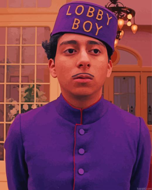 Zero From The Grand Budapest Hotel Character Painting By Numberss.png