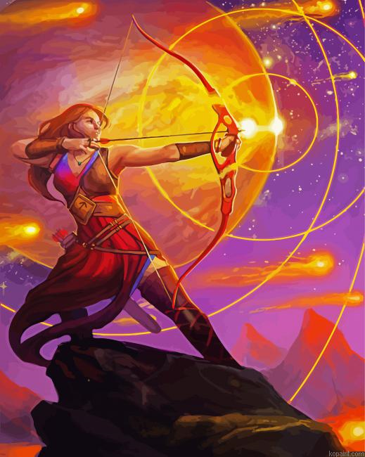 Zodiac Sagittarius Sign Painting By Numberss.png
