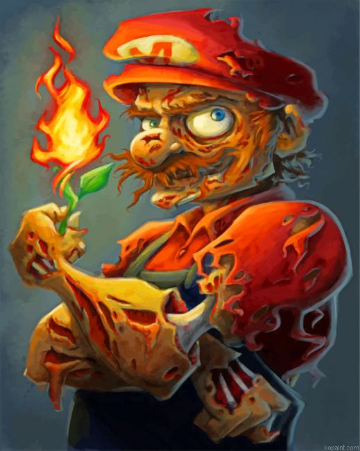 Zombie Mario Painting By Numberss.png