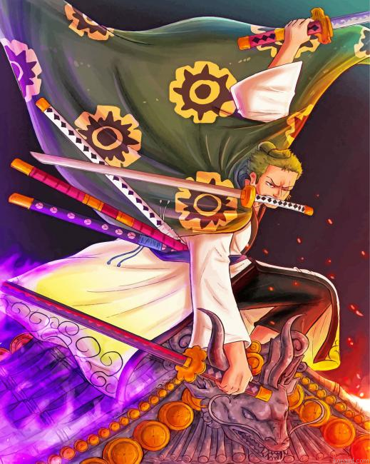 Zoro Roronoa Painting By Numberss.png