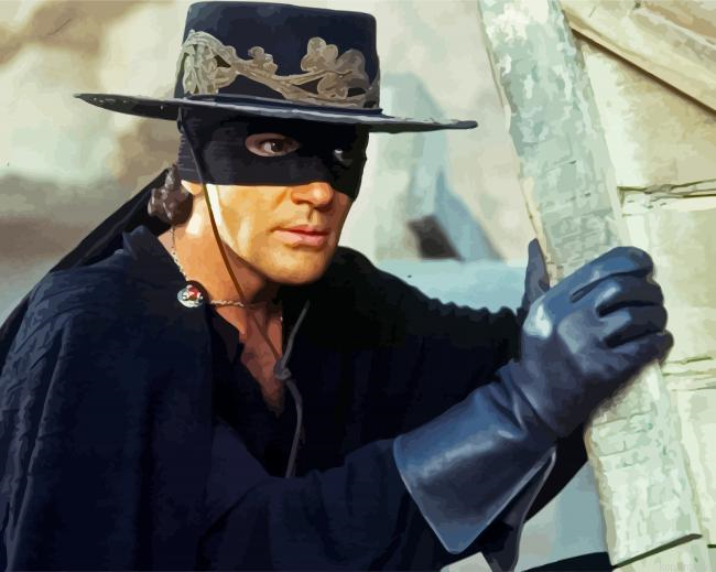 Zorro Character Paint By Numbers