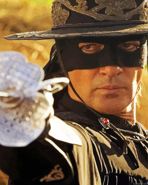 Zorro Illustration Painting By Numberss.png
